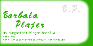 borbala plajer business card
